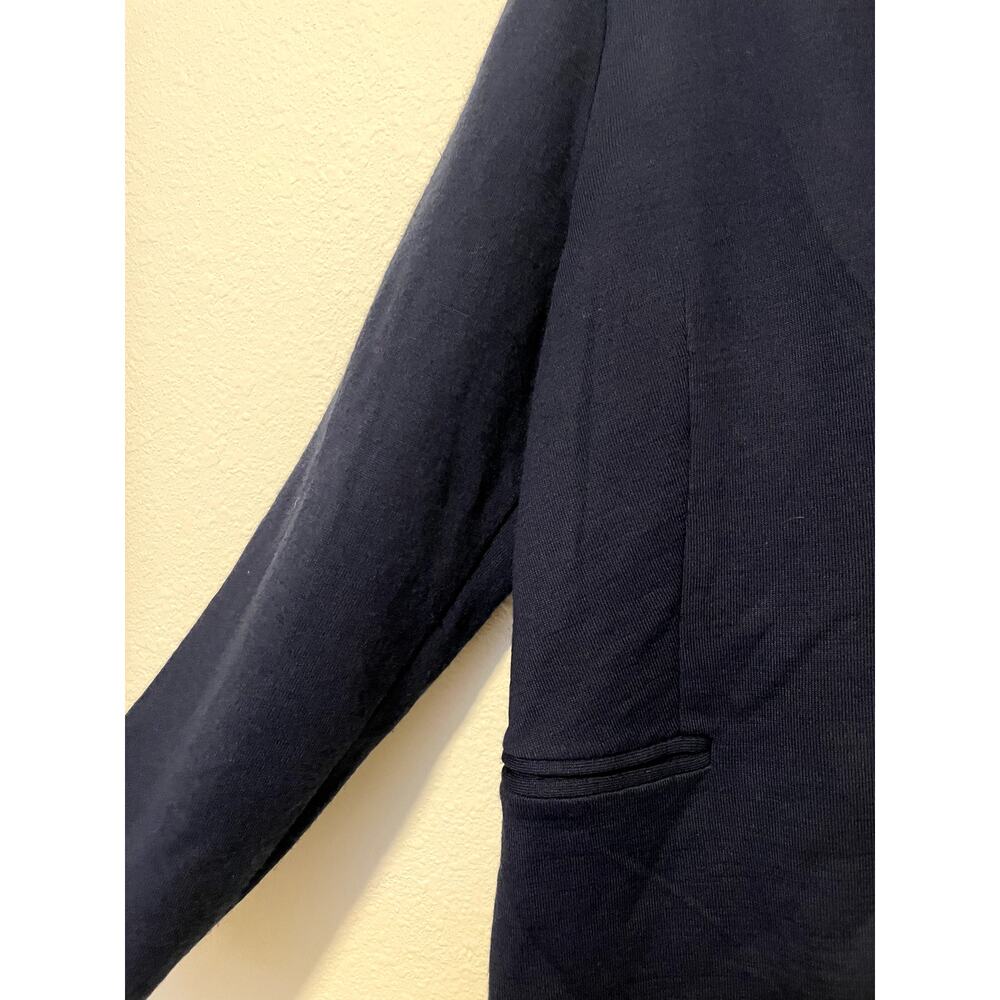 Vintage Carla Ferroni Wool Blazer Navy Blue Preppy Dark Academia Made in Italy - Picture 5 of 7